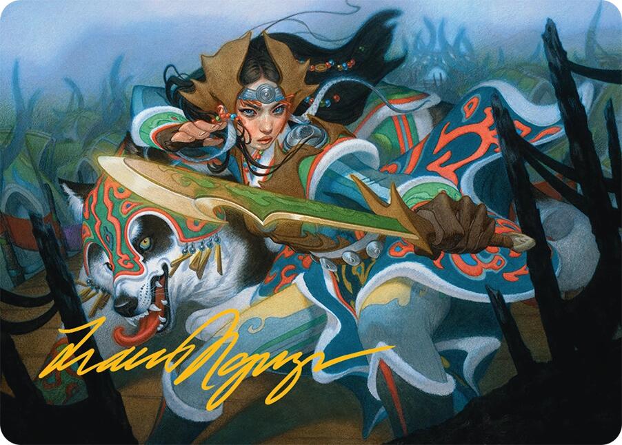 Eshki Dragonclaw Art Card (23/54) (Gold-Stamped Signature) [Tarkir: Dragonstorm Art Series] | Chromatic Games