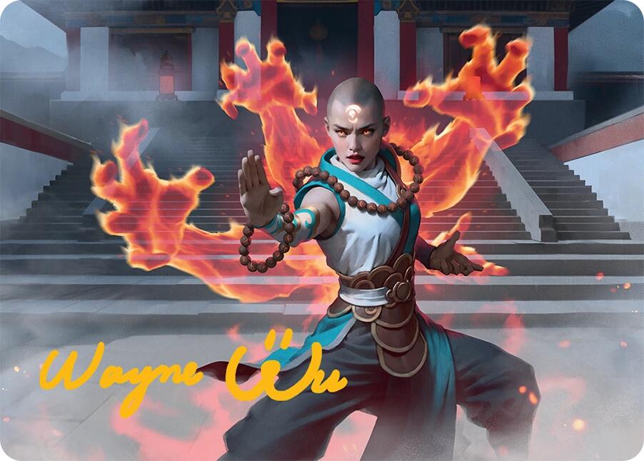 Flamehold Grappler Art Card (24/54) (Gold-Stamped Signature) [Tarkir: Dragonstorm Art Series] | Chromatic Games
