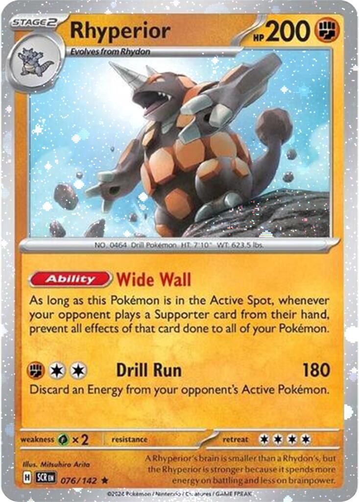 Rhyperior (076/142) (Cosmos Holo) [Scarlet & Violet: Stellar Crown] | Chromatic Games