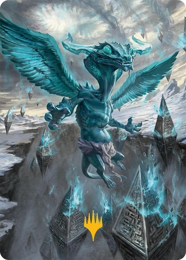 Ugin, Eye of the Storms Art Card (47/54) (Gold-Stamped Signature) [Tarkir: Dragonstorm Art Series] | Chromatic Games