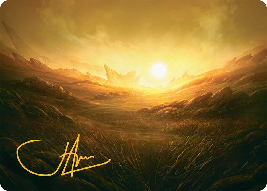 Plains Art Card (31/54) (Gold-Stamped Signature) [Tarkir: Dragonstorm Art Series] | Chromatic Games