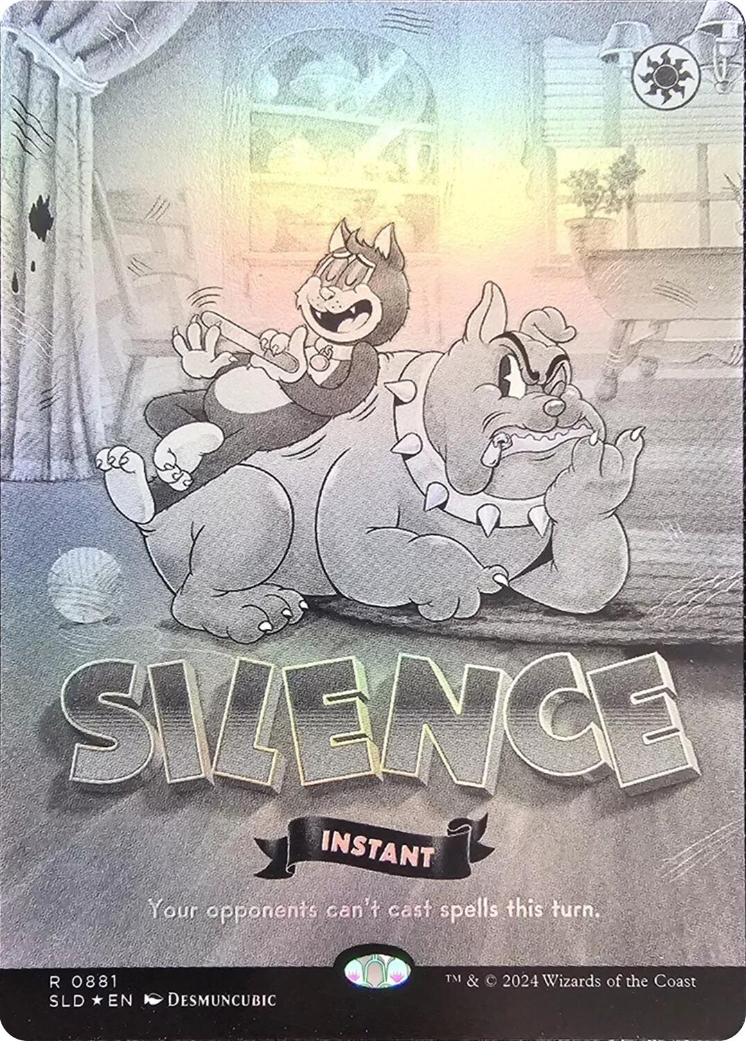 Silence (0881) (Black & White Foil) [Secret Lair Drop Series] | Chromatic Games