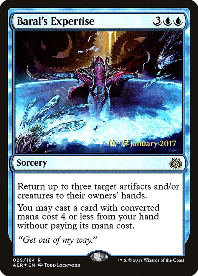 Baral's Expertise [Aether Revolt Prerelease Promos] | Chromatic Games