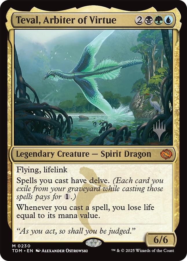 Teval, Arbiter of Virtue [Tarkir: Dragonstorm Promos] | Chromatic Games