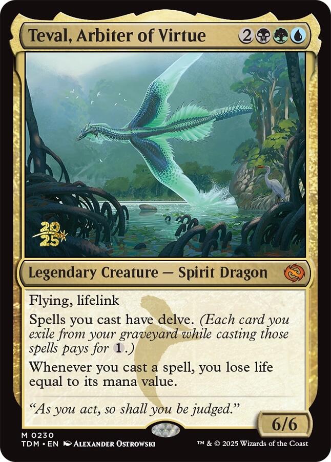 Teval, Arbiter of Virtue [Tarkir: Dragonstorm Prerelease Promos] | Chromatic Games