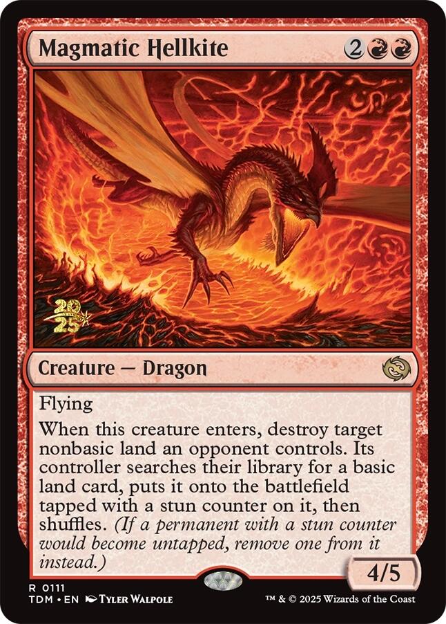 Magmatic Hellkite [Tarkir: Dragonstorm Prerelease Promos] | Chromatic Games
