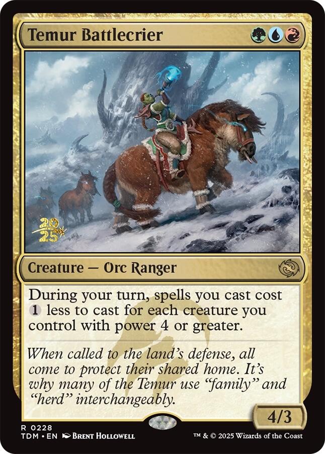Temur Battlecrier [Tarkir: Dragonstorm Prerelease Promos] | Chromatic Games