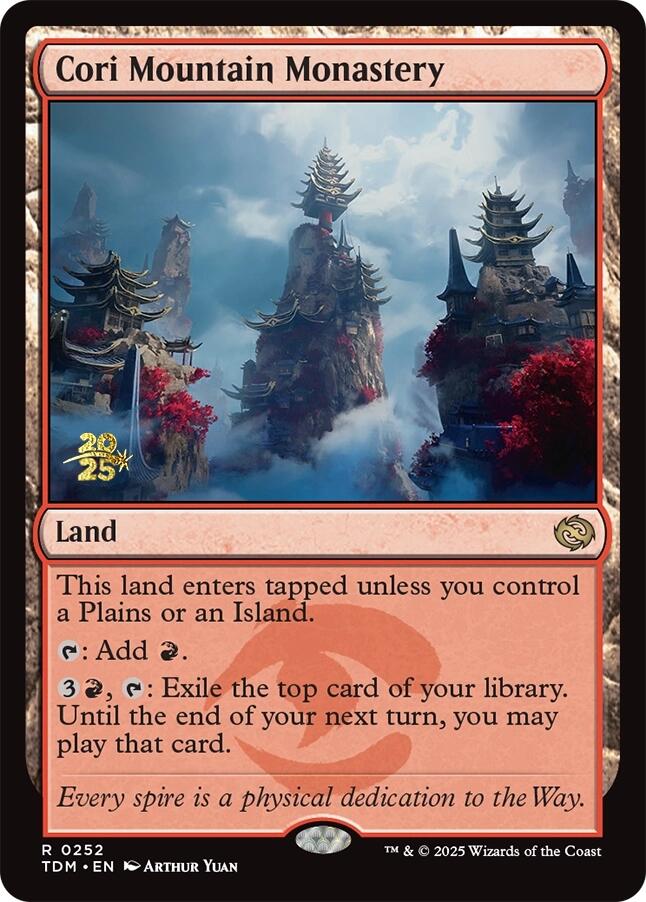 Cori Mountain Monastery [Tarkir: Dragonstorm Prerelease Promos] | Chromatic Games