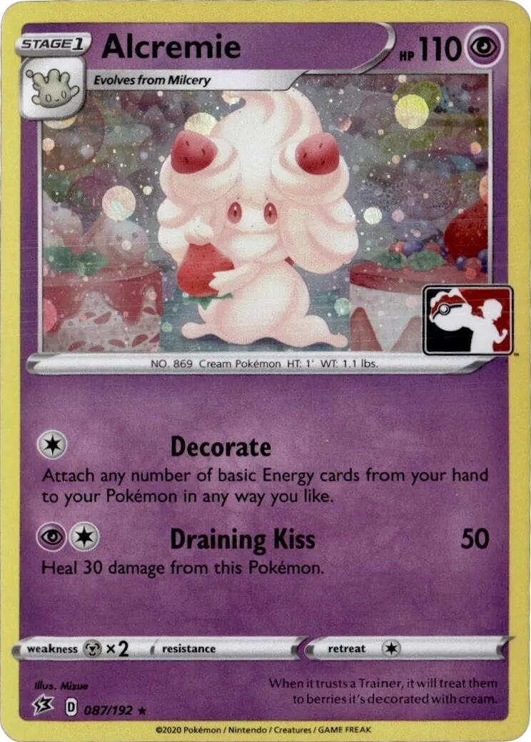 Alcremie (087/192) (Play Pokemon Promo) [League & Championship Cards] | Chromatic Games