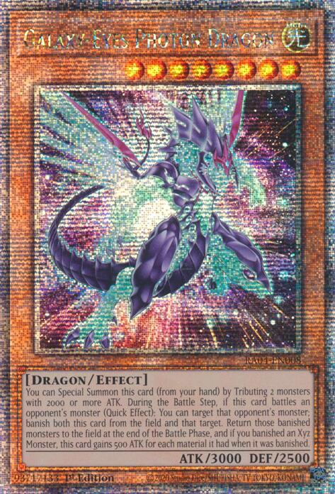 Galaxy-Eyes Photon Dragon (New Art) [RA04-EN008] Quarter Century Secret Rare | Chromatic Games