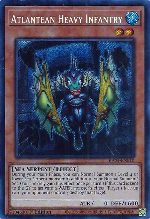 Atlantean Heavy Infantry [RA04-EN010] Secret Rare | Chromatic Games