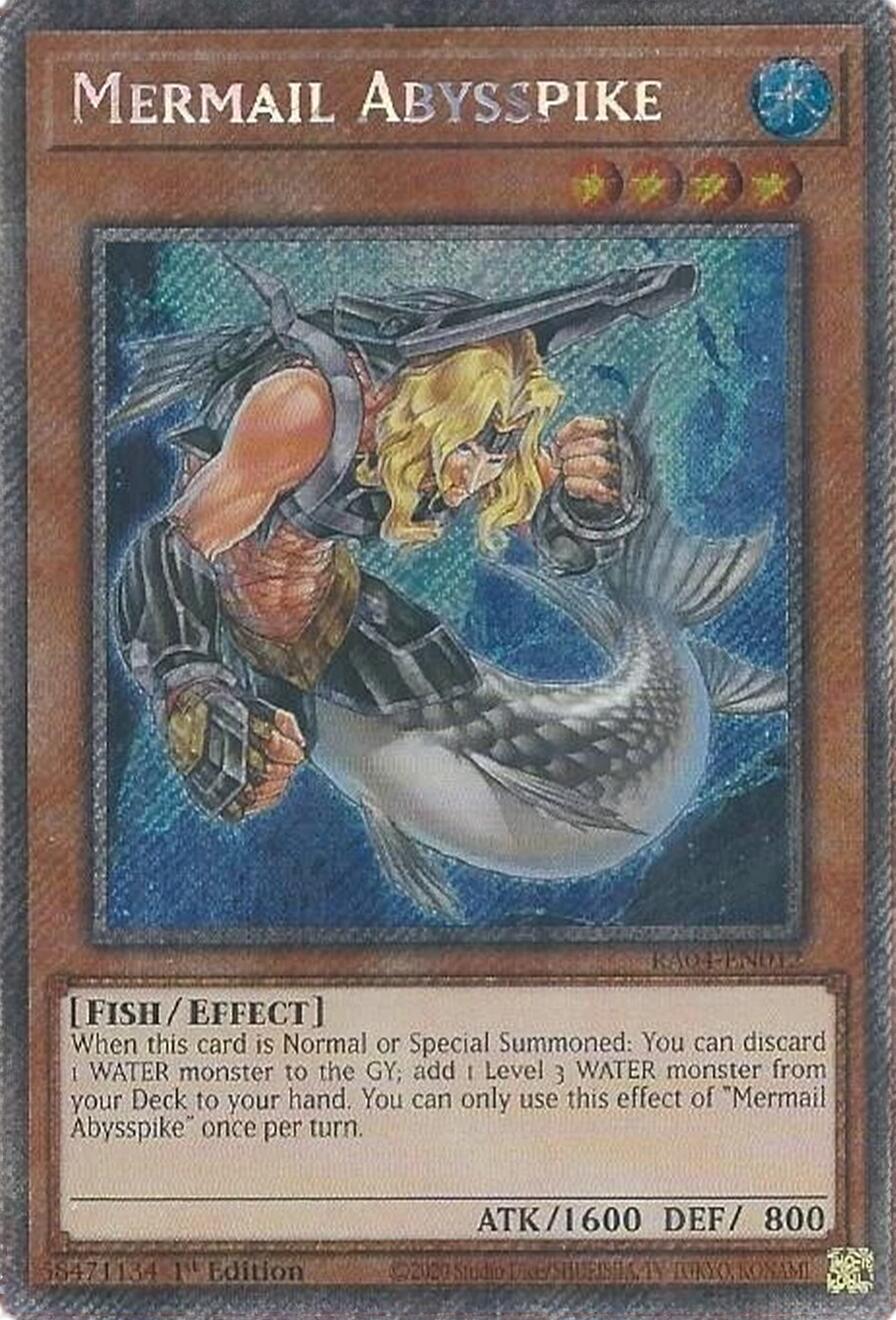 Mermail Abysspike [RA04-EN012] Platinum Secret Rare | Chromatic Games