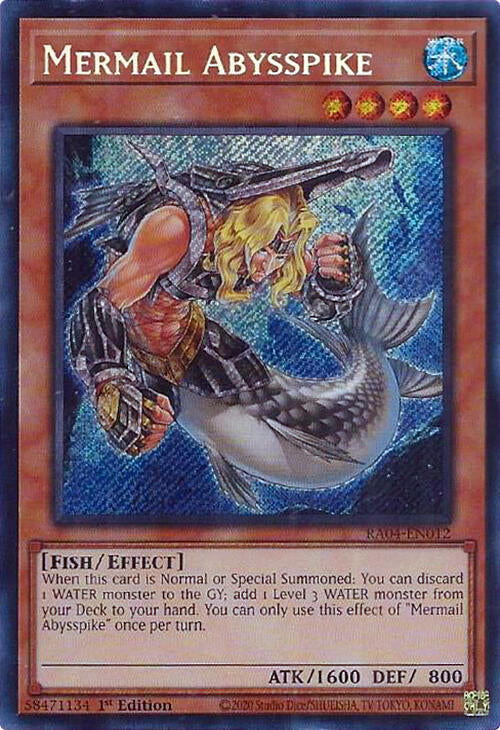 Mermail Abysspike [RA04-EN012] Secret Rare | Chromatic Games