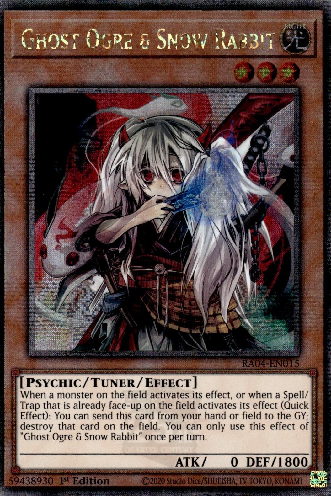 Ghost Ogre & Snow Rabbit [RA04-EN015] Quarter Century Secret Rare | Chromatic Games