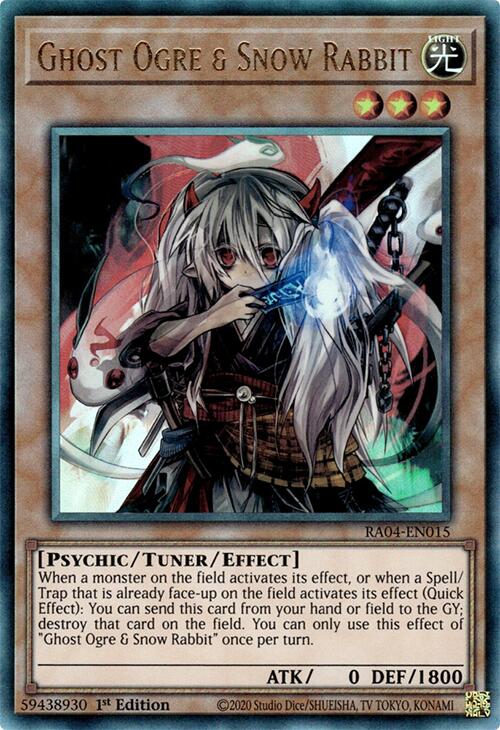 Ghost Ogre & Snow Rabbit [RA04-EN015] Prismatic Ultimate Rare | Chromatic Games