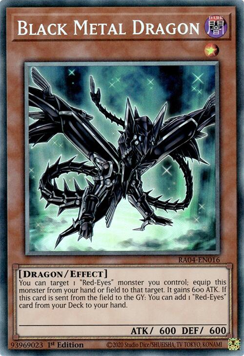 Black Metal Dragon [RA04-EN016] Prismatic Collector's Rare | Chromatic Games