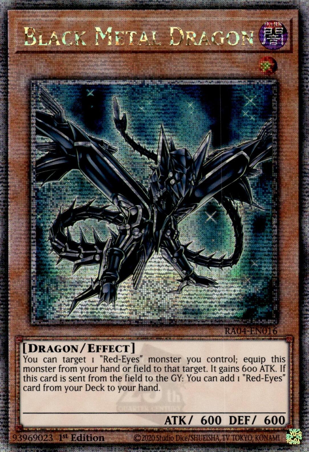 Black Metal Dragon [RA04-EN016] Quarter Century Secret Rare | Chromatic Games