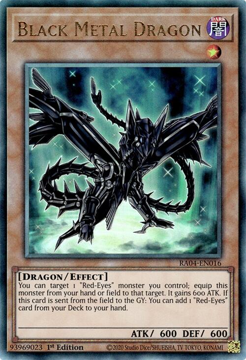 Black Metal Dragon [RA04-EN016] Prismatic Ultimate Rare | Chromatic Games