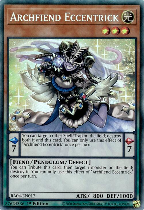 Archfiend Eccentrick [RA04-EN017] Prismatic Collector's Rare | Chromatic Games