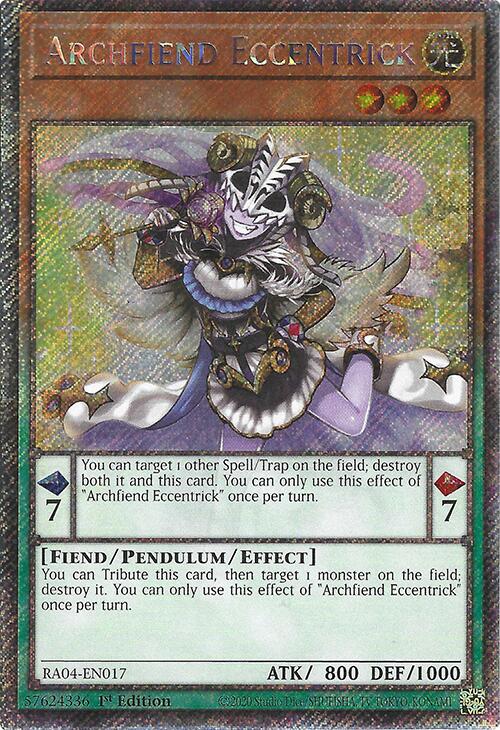 Archfiend Eccentrick [RA04-EN017] Platinum Secret Rare | Chromatic Games