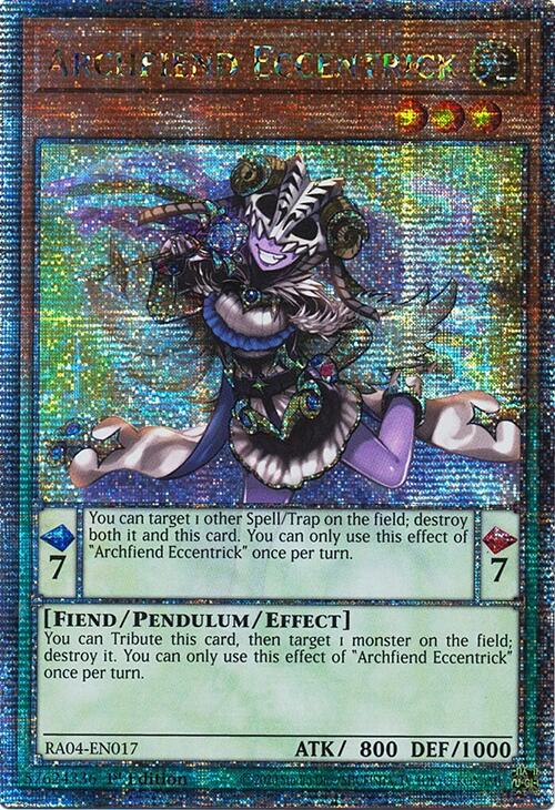 Archfiend Eccentrick [RA04-EN017] Quarter Century Secret Rare | Chromatic Games