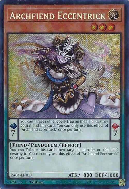 Archfiend Eccentrick [RA04-EN017] Secret Rare | Chromatic Games