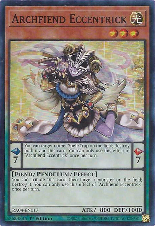 Archfiend Eccentrick [RA04-EN017] Super Rare | Chromatic Games