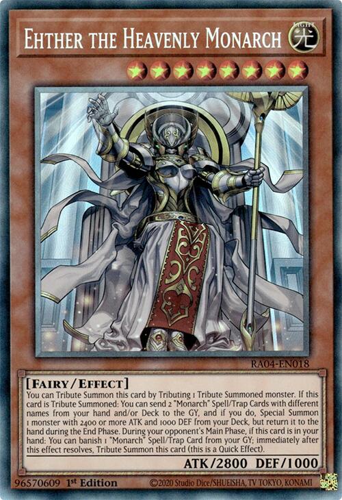 Ehther the Heavenly Monarch [RA04-EN018] Prismatic Collector's Rare | Chromatic Games