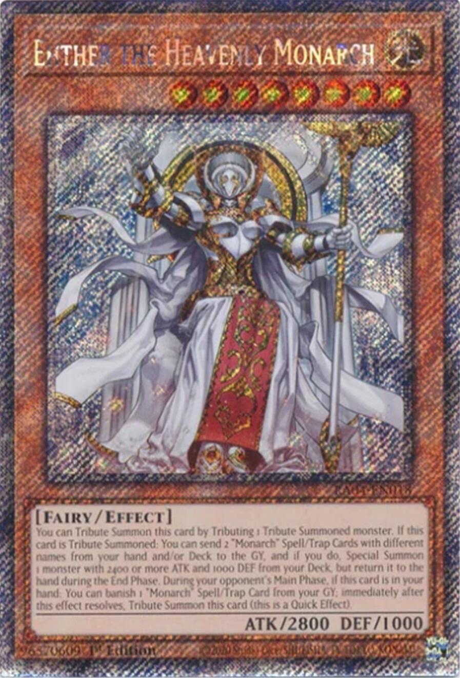 Ehther the Heavenly Monarch [RA04-EN018] Platinum Secret Rare | Chromatic Games