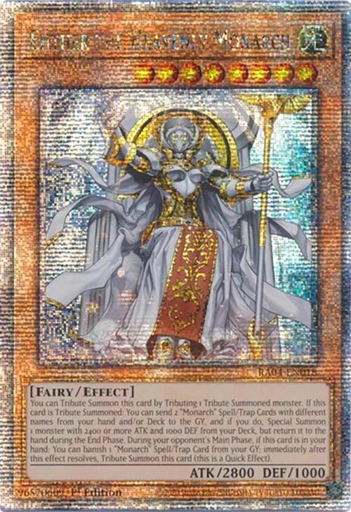 Ehther the Heavenly Monarch [RA04-EN018] Quarter Century Secret Rare | Chromatic Games