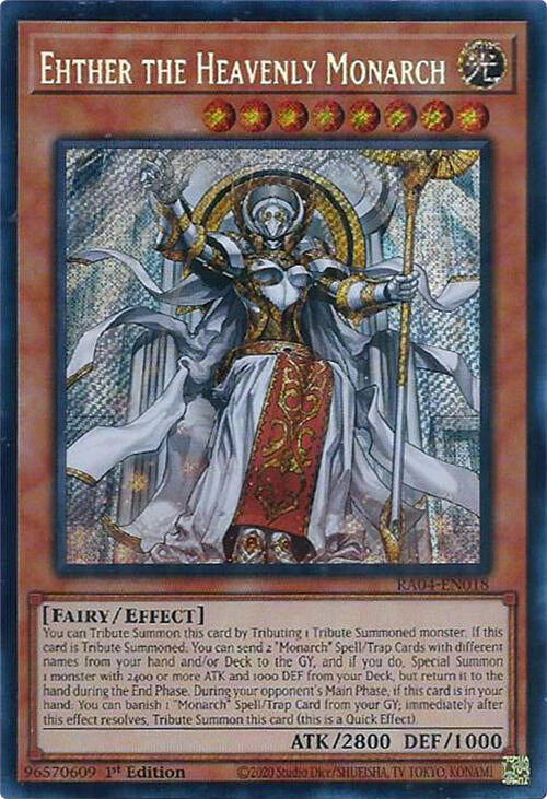 Ehther the Heavenly Monarch [RA04-EN018] Secret Rare | Chromatic Games