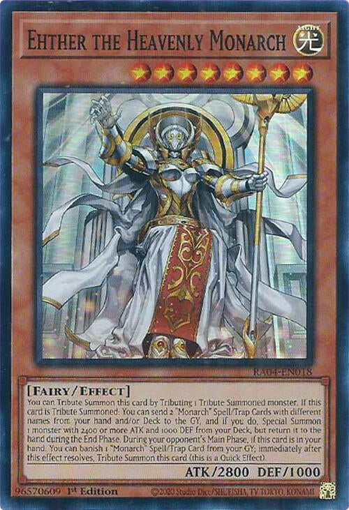 Ehther the Heavenly Monarch [RA04-EN018] Super Rare | Chromatic Games