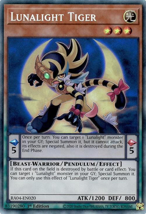 Lunalight Tiger [RA04-EN020] Prismatic Collector's Rare | Chromatic Games