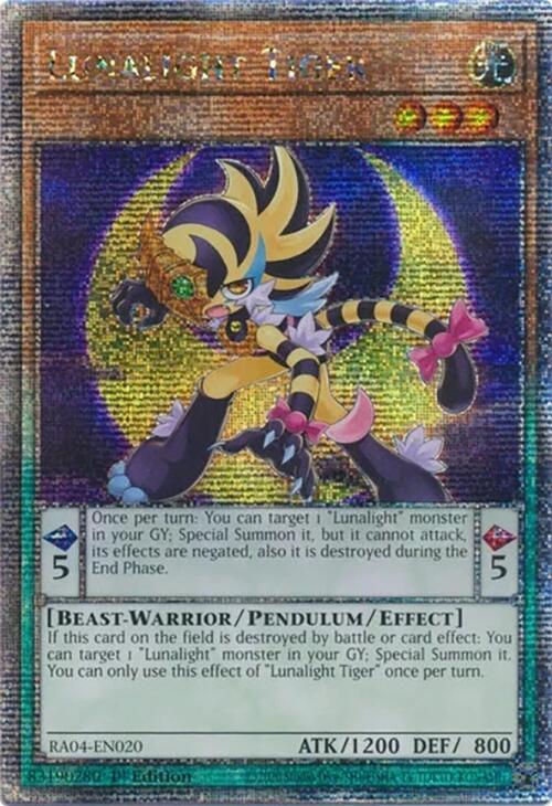 Lunalight Tiger [RA04-EN020] Quarter Century Secret Rare | Chromatic Games