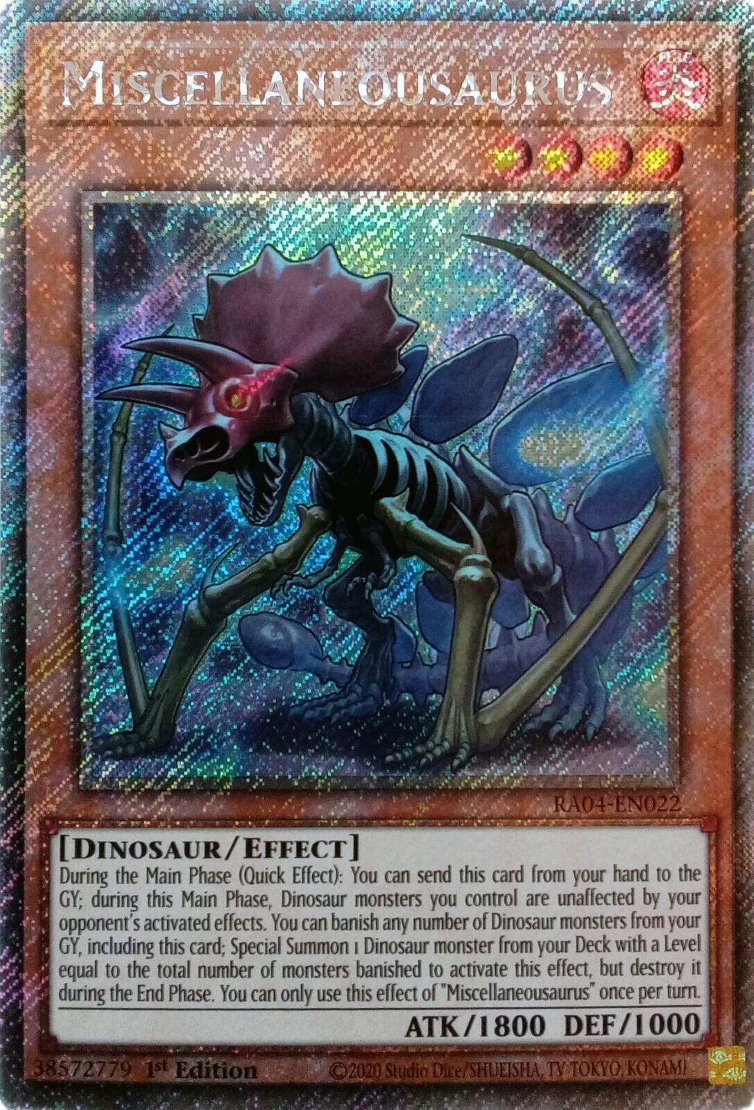Miscellaneousaurus [RA04-EN022] Platinum Secret Rare | Chromatic Games