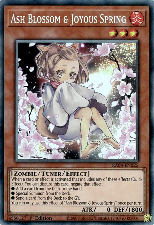 Ash Blossom & Joyous Spring (Alternate Art) [RA04-EN025] Prismatic Collector's Rare | Chromatic Games