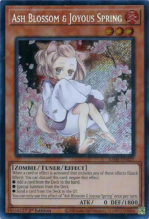 Ash Blossom & Joyous Spring (Alternate Art) [RA04-EN025] Secret Rare | Chromatic Games