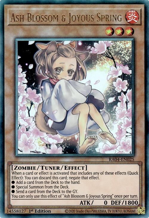 Ash Blossom & Joyous Spring (Alternate Art) [RA04-EN025] Prismatic Ultimate Rare | Chromatic Games