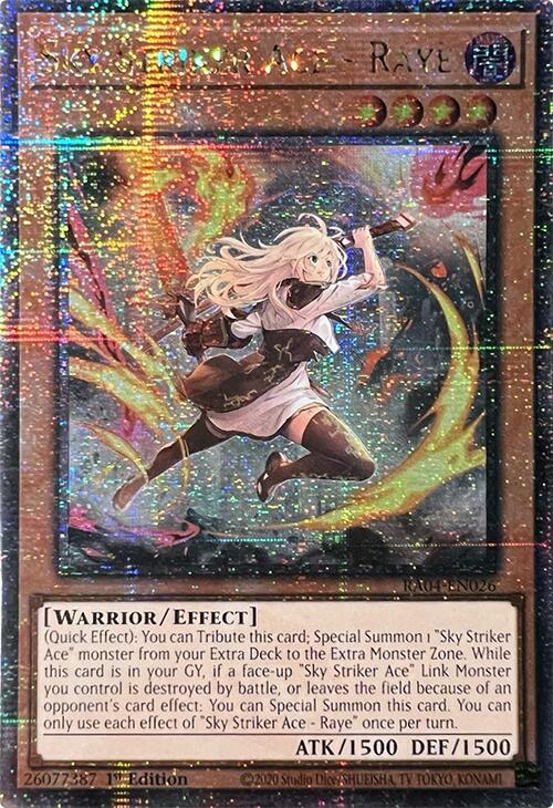Sky Striker Ace - Raye (New Art) [RA04-EN026] Quarter Century Secret Rare | Chromatic Games