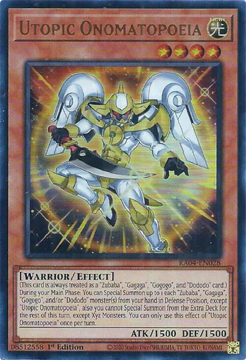 Utopic Onomatopoeia [RA04-EN028] Ultra Rare | Chromatic Games