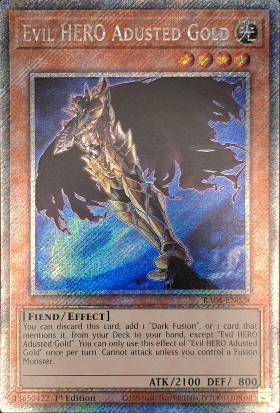 Evil HERO Adusted Gold [RA04-EN029] Platinum Secret Rare | Chromatic Games