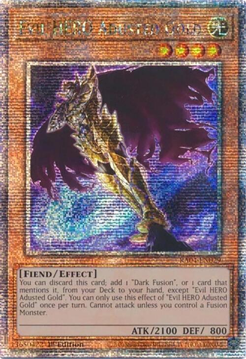 Evil HERO Adusted Gold [RA04-EN029] Quarter Century Secret Rare | Chromatic Games