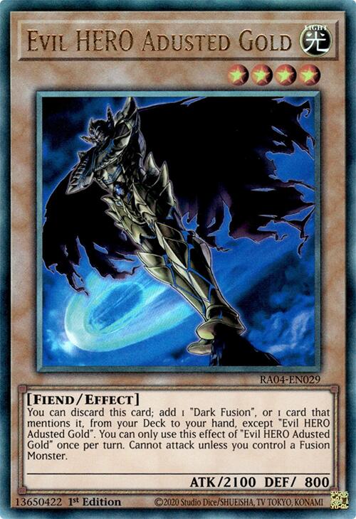 Evil HERO Adusted Gold [RA04-EN029] Prismatic Ultimate Rare | Chromatic Games