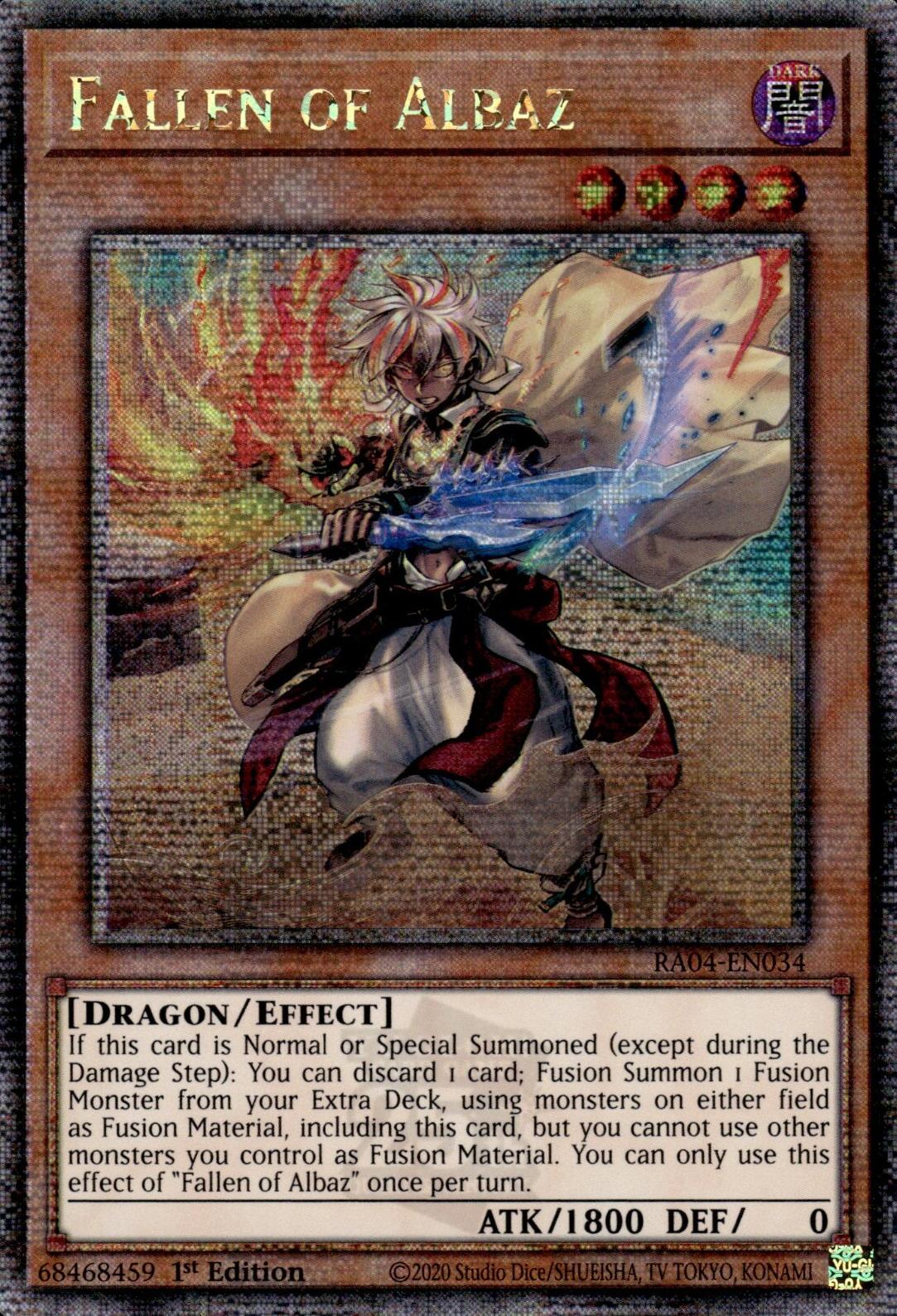Fallen of Albaz (New Art) [RA04-EN034] Quarter Century Secret Rare | Chromatic Games