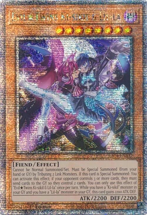 EvilTwins Ki-sikil & Lil-la [RA04-EN037] Quarter Century Secret Rare | Chromatic Games
