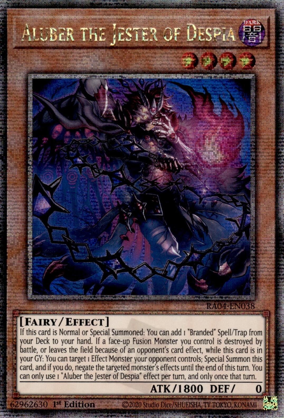 Aluber the Jester of Despia (New Art) [RA04-EN038] Quarter Century Secret Rare | Chromatic Games