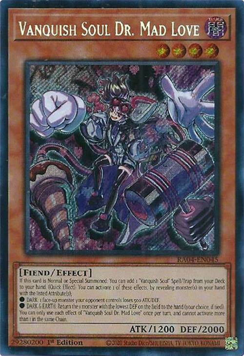 Vanquish Soul Dr. Mad Love [RA04-EN045] Secret Rare | Chromatic Games