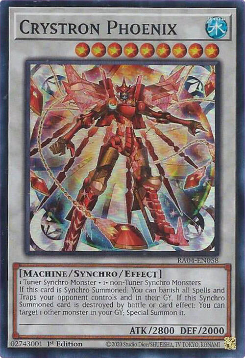 Crystron Phoenix [RA04-EN058] Super Rare | Chromatic Games