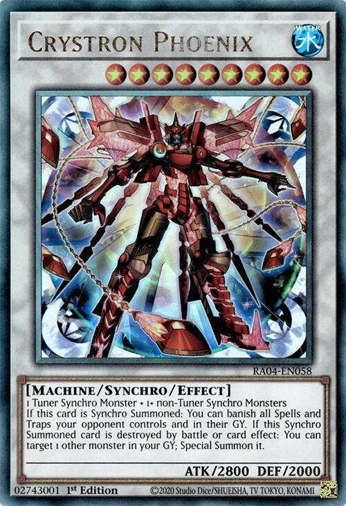 Crystron Phoenix [RA04-EN058] Prismatic Ultimate Rare | Chromatic Games