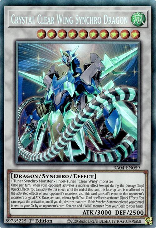 Crystal Clear Wing Synchro Dragon [RA04-EN059] Collector's Rare | Chromatic Games